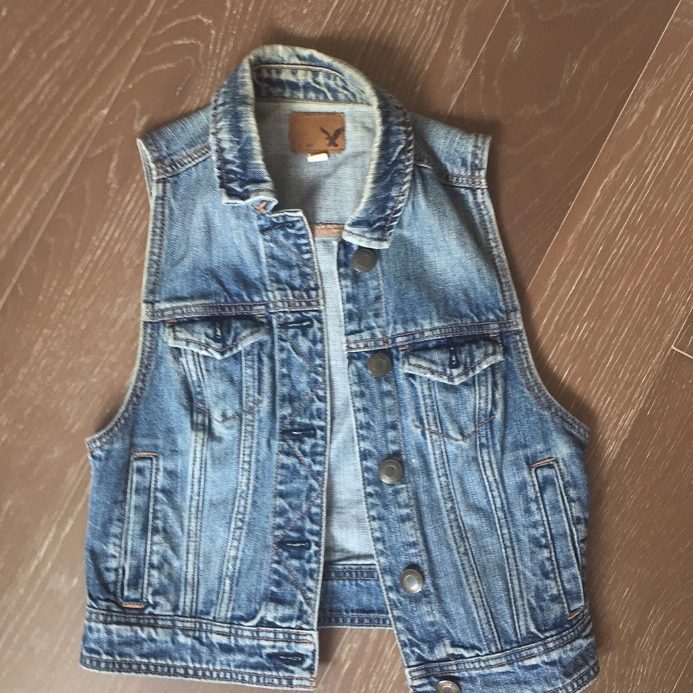 American Eagle Denim Vest